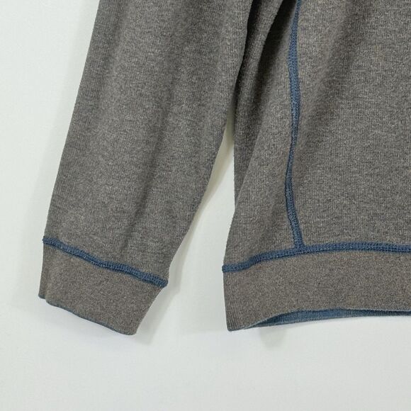 Tommy Bahama Mens Small Blue Grey Reversible Half Zip Casual Tight Knit Sweater‎ - Picture 7 of 11